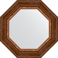 Зеркало Evoform Octagon 57х57 BY 3790 в багетной раме - Римская бронза 88 мм стекло