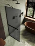Душевая перегородка Maybah Glass MGD-736-6у 890x1950 в узком профиле Черный стекло графитовое матовое