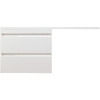 Тумба под раковину Style Line Даллас Люкс Plus 130 СС-00002352 подвесная Белая МДФ / ЛДСП