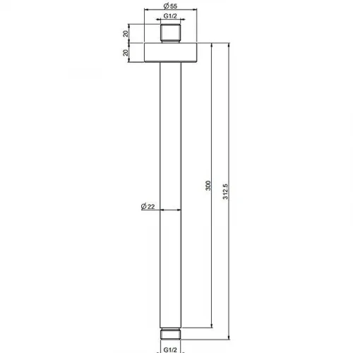 Кронштейн для верхнего душа Fima Carlo Frattini Showerhead F2586BS цвет Белый матовый