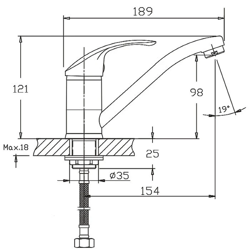 Смеситель для раковины Haiba HB4536-2 Хром