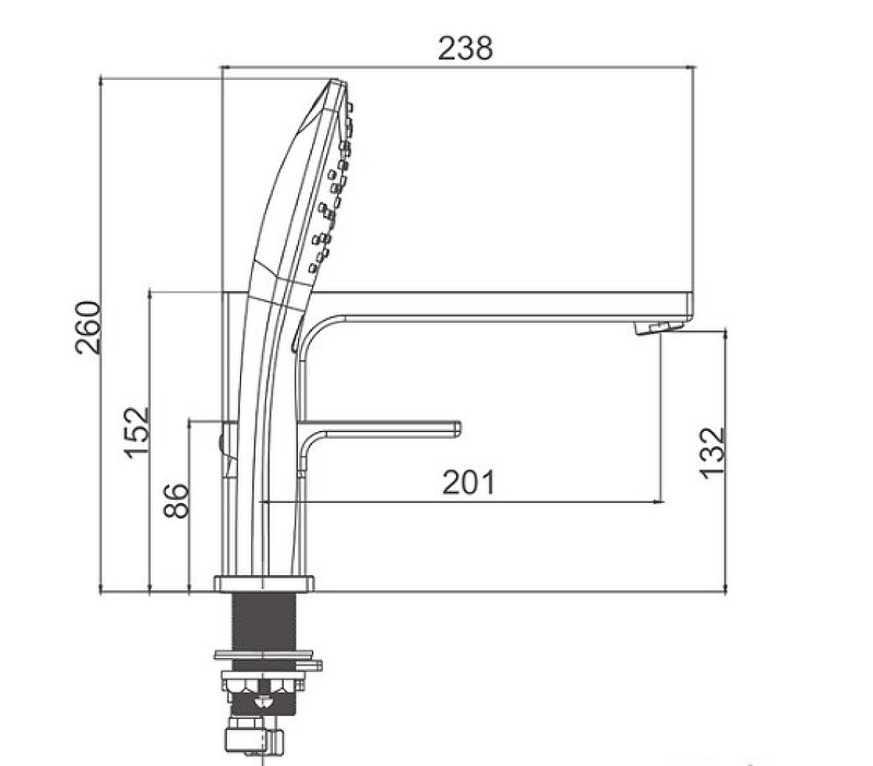 Смеситель на борт ванны Gappo G17-8 G1117-8