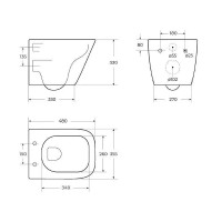Унитаз BelBagno Due BB3103CHR/SC подвесной с сиденьем Микролифт фаянс подвесной