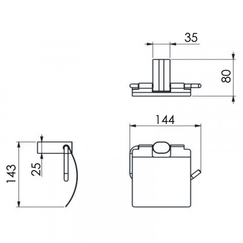 Держатель туалетной бумаги Remer Lounge LN60RL с крышкой Медь глянцевая