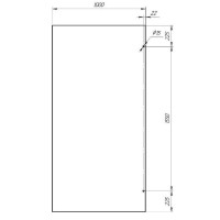 Душевая перегородка Radomir Walk-in G1 100 1-10-0-0-0-1890 профиль Хром стекло прозрачное