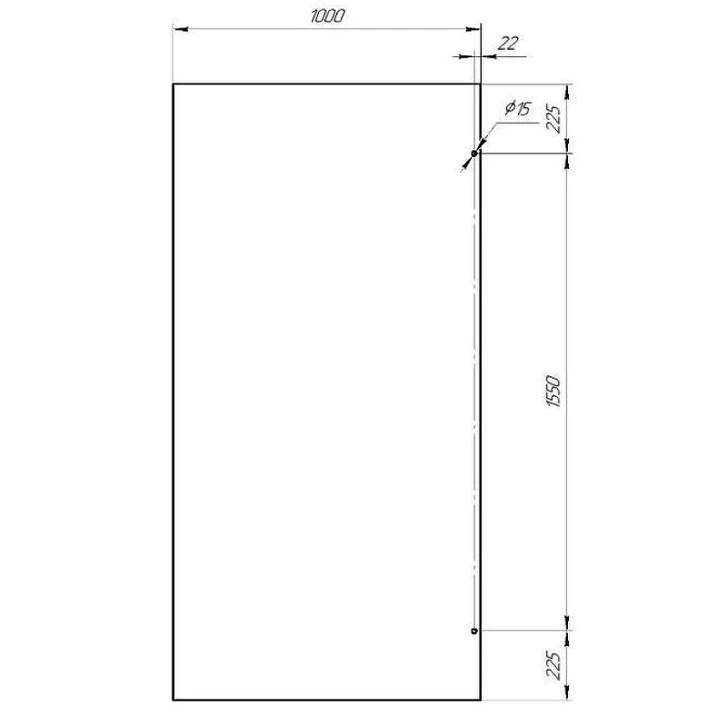 Душевая перегородка Radomir Walk-in G1 100 1-10-0-0-0-1890 профиль Хром стекло прозрачное