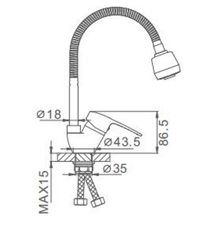 Смеситель для кухни Frap H02 F4302-B Хром
