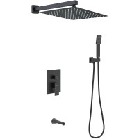 Душевая система Berges Ventas 3S Black 073006 Черная матовая латунь встраиваемый