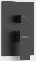 Душевая система Berges Ventas 3S Black 073006 Черная матовая латунь встраиваемый