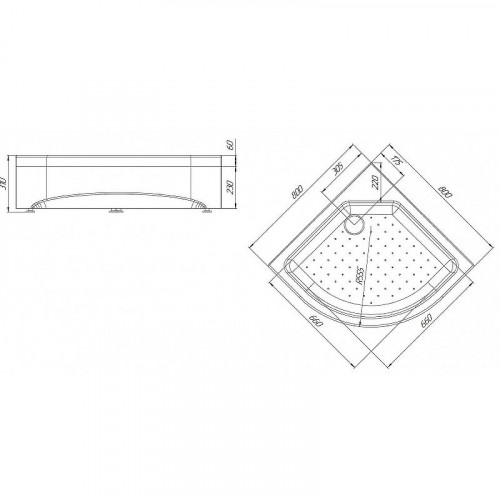 Акриловый поддон для душа Radomir 80x80x31 1-11-0-0-0-179 Белый