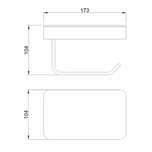 Держатель туалетной бумаги Abber Westen AA1730G с полкой Золото