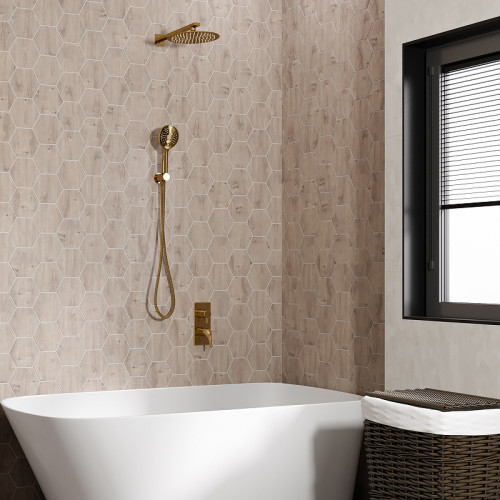 Смеситель для душа WasserKRAFT Sauer 7171 Золото латунь встраиваемый