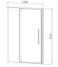 Душевая дверь Vincea Slim-N 100 VDP-4SN100CLB профиль Черный матовый стекло прозрачное