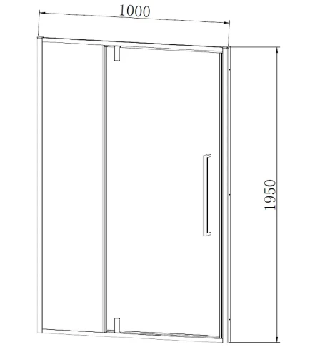 Душевая дверь Vincea Slim-N 100 VDP-4SN100CLB профиль Черный матовый стекло прозрачное