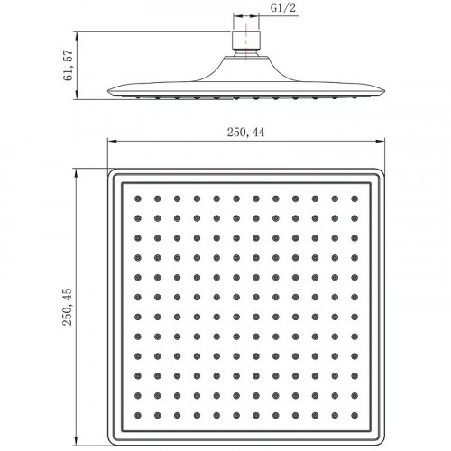 Верхний душ Lemark LM8036C Хром