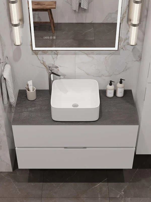 Столешница под раковину Aquanet Flat 100 345788 цвет Графит