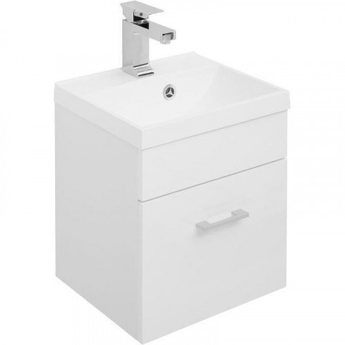 Тумба с раковиной Aquanet Нота 40 287704 подвесная Белая МДФ / ЛДСП