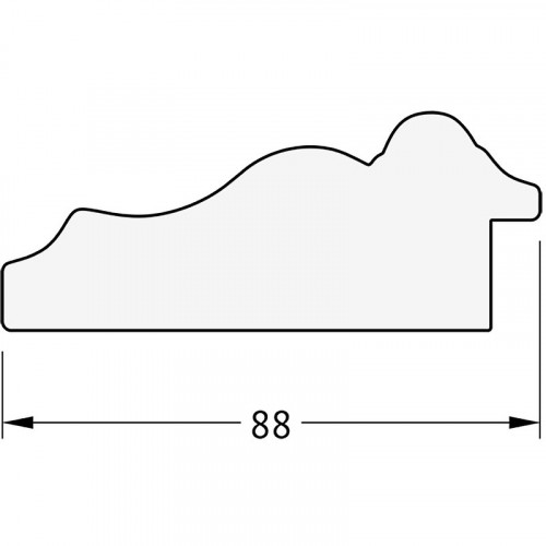 Зеркало Evoform Exclusive 156х66 BY 1287 с фацетом в багетной раме - Римское серебро 88 мм стекло