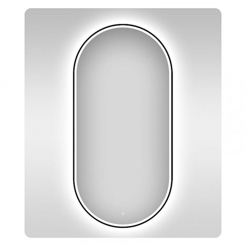 Зеркало Wellsee 7 Rays' Spectrum 50 172201600-172201610 с подсветкой цвет Черный матовый с сенсорным выключателем
