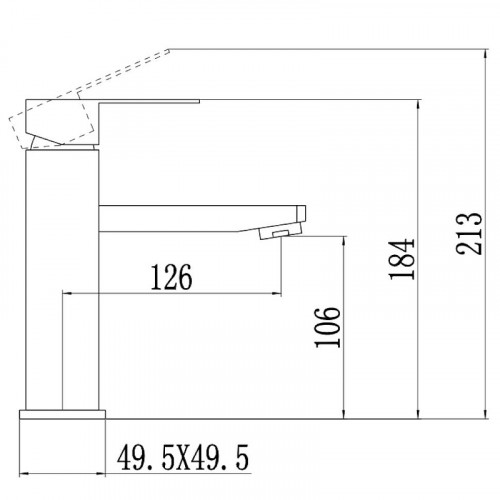 Смеситель для раковины Fmark FS8101Q цвет Графит