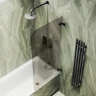 Шторка для ванны Maybah Glass MGV-647-6 405х1400 поворотная на петлях Черный стекло бронзовое матовое