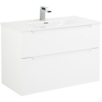 Тумба под раковину BelBagno Etna-H60 100 ETNA-H60-1000-2C-SO-BL-P подвесная Bianco Lucido МДФ / ЛДСП