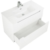 Тумба под раковину BelBagno Etna-H60 100 ETNA-H60-1000-2C-SO-BL-P подвесная Bianco Lucido МДФ / ЛДСП