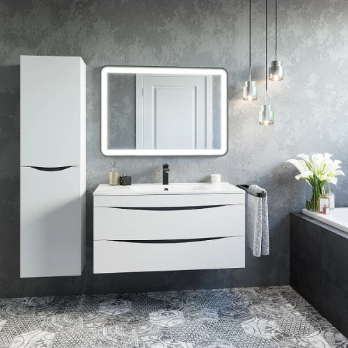 Тумба под раковину Iddis Cloud 100 CLO10W1i95 подвесная Белый МДФ / ЛДСП