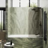 Шторка для ванны Maybah Glass MGV-917-6 990х1400 поворотная с добором Черный стекло бронзовое матовое