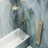 Шторка для ванны Maybah Glass MGV-572-3 515х1400 складная 2 секции Золото стекло прозрачное