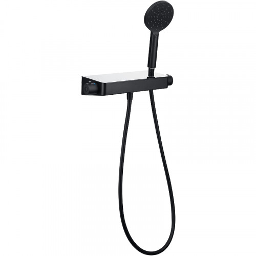 Смеситель для душа Allen Brau Fantasy 5.11002-31 с термостатом Черный матовый латунь на стену