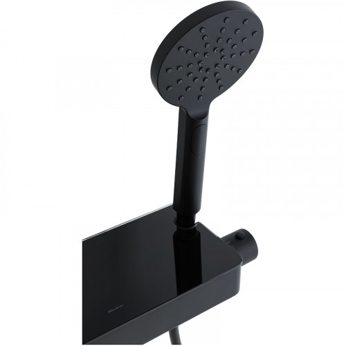 Смеситель для душа Allen Brau Fantasy 5.11002-31 с термостатом Черный матовый латунь на стену