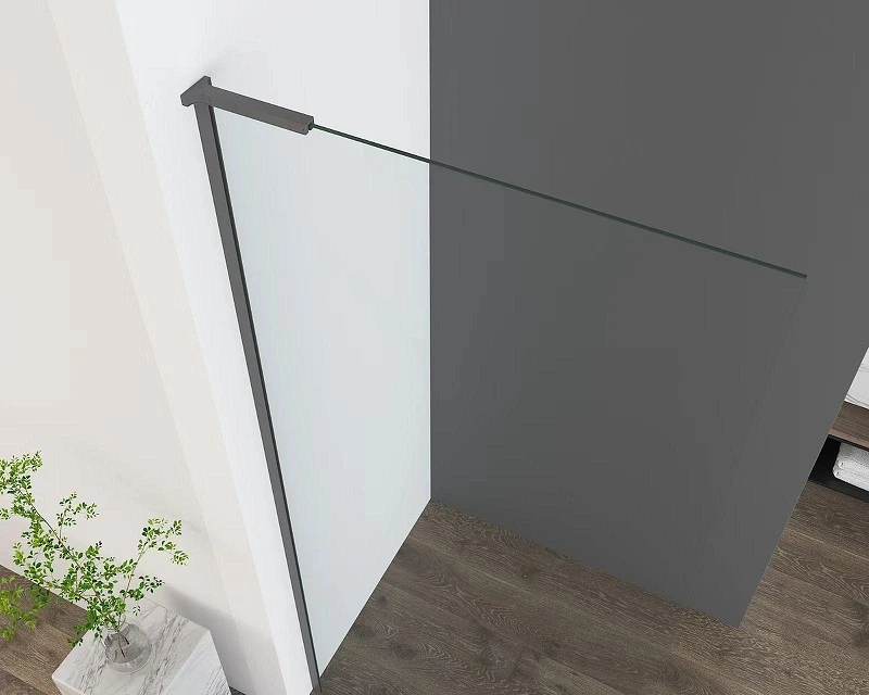 Душевая перегородка Vincea Walk in 70 VSW-7HA700CLGM профиль вороненая сталь стекло прозрачное