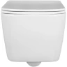 Комплект унитаза Aquatek Либра New AQ1148N-00 с инсталляцией WellWant Standart 50 WWISI111BB с сиденьем Микролифт и Черной матовой клавишей смыва фарфор подвесной