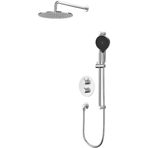 Душевая система Whitecross Y brushed nickel YSET09TOPNIB с термостатом Брашированный никель латунь встраиваемый