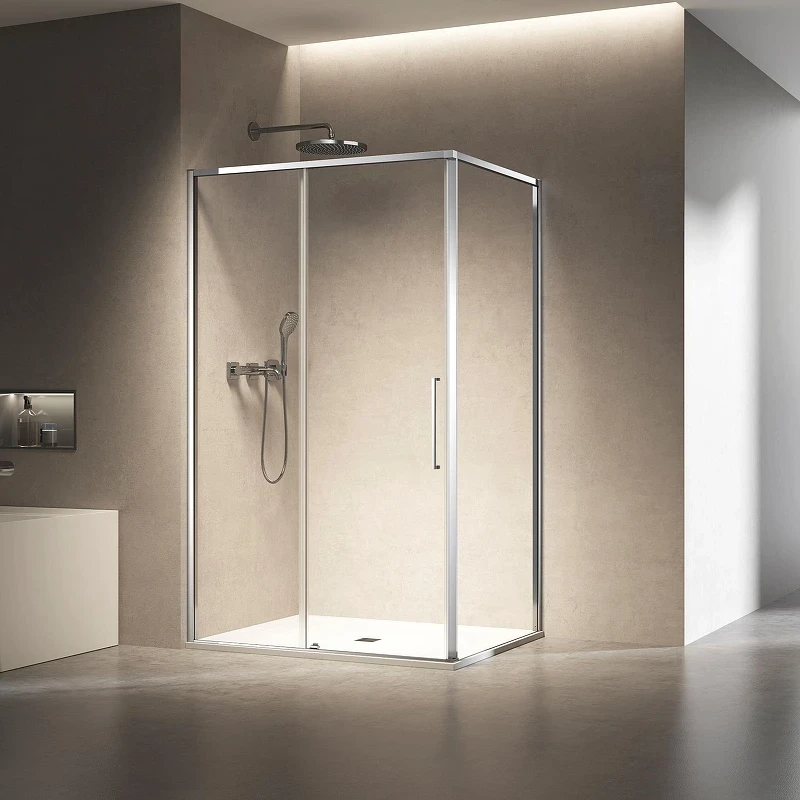 Душевой уголок Vincea Slim 8mm 140х90 VSR-6SL9014CL профиль Хром стекло прозрачное