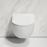 Комплект унитаза DIWO Ceramicanova Modena Rimless CN6063 с сиденьем с инсталляцией DIWO 4501 с клавишей смыва цвет Глянцевый белый