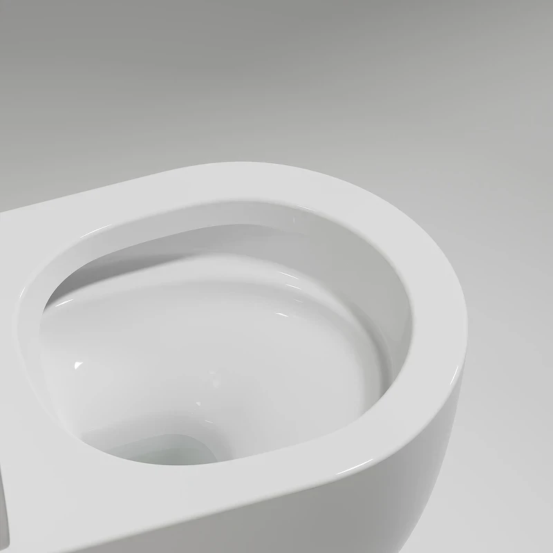 Комплект унитаза DIWO Ceramicanova Modena Rimless CN6063 с сиденьем с инсталляцией DIWO 4501 с клавишей смыва цвет Глянцевый белый
