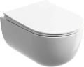 Комплект унитаза DIWO Ceramicanova Modena Rimless CN6063 с сиденьем с инсталляцией DIWO 4501 с клавишей смыва цвет Глянцевый белый
