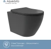 Унитаз Aqueduto Ovo Plus OVOT0240 подвесной Черный матовый с сиденьем Микролифт фарфор подвесной