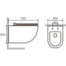 Унитаз Aqueduto Ovo Plus OVOT0240 подвесной Черный матовый с сиденьем Микролифт фарфор подвесной