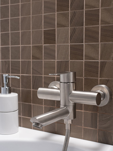 Смеситель для ванны Ростовская Мануфактура Сантехники SUS124-009E Нержавеющая сталь нержавеющая сталь на стену