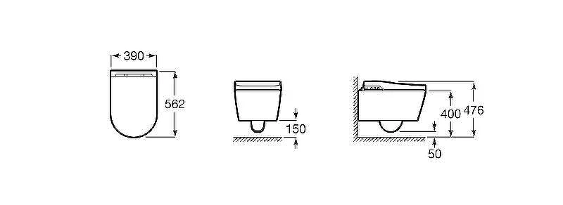 Унитаз подвесной Roca Inspira In-Wash 803060001 с сиденьем Микролифт