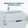 Тумба под раковину Aquanet Джейн 100 335426 подвесная Белая матовая МДФ / ЛДСП