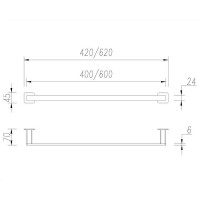 Полотенцедержатель Omnires Nelson NL80214BL Черный матовый