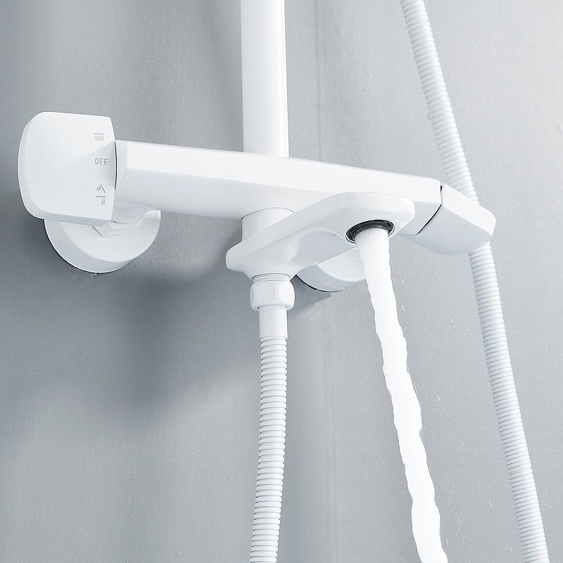 Душевая система Rose R39C R3936C Белая матовая