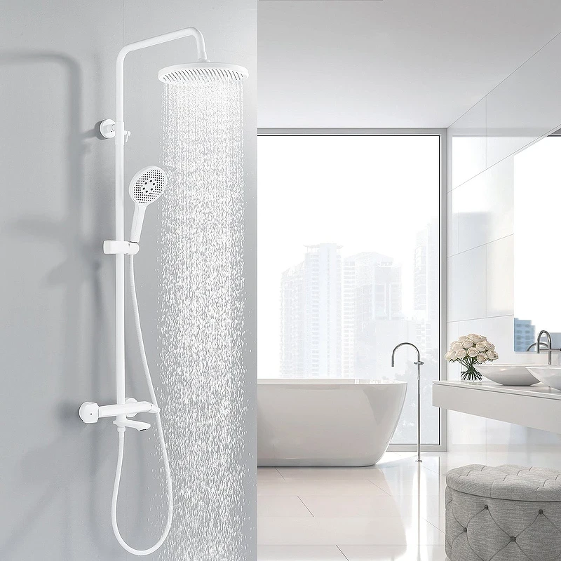 Душевая система Rose R39C R3936C Белая матовая