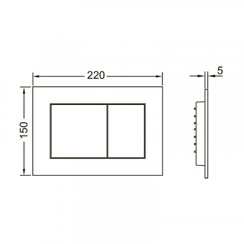 Инсталляция Tece Profil 9400412 для подвесного унитаза с кнопкой смыва Хром глянцевый пластик