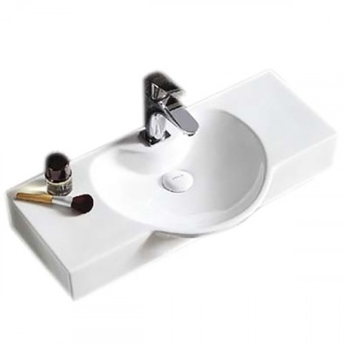 Раковина CeramaLux 70 STR 4280C Белая фаянс подвесная