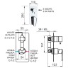 Смеситель для душа Remer Vanity V937 Хром латунь встраиваемый